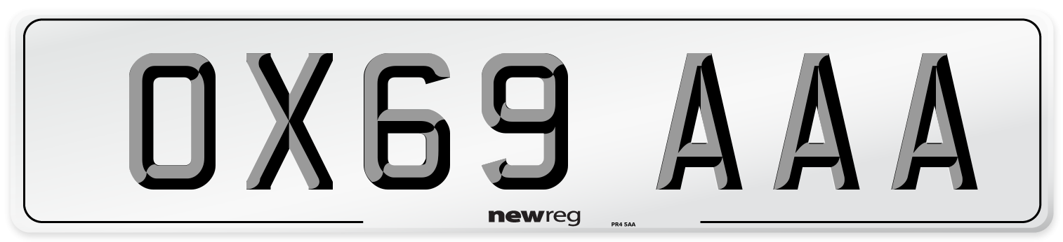 OX69 AAA Number Plate from New Reg